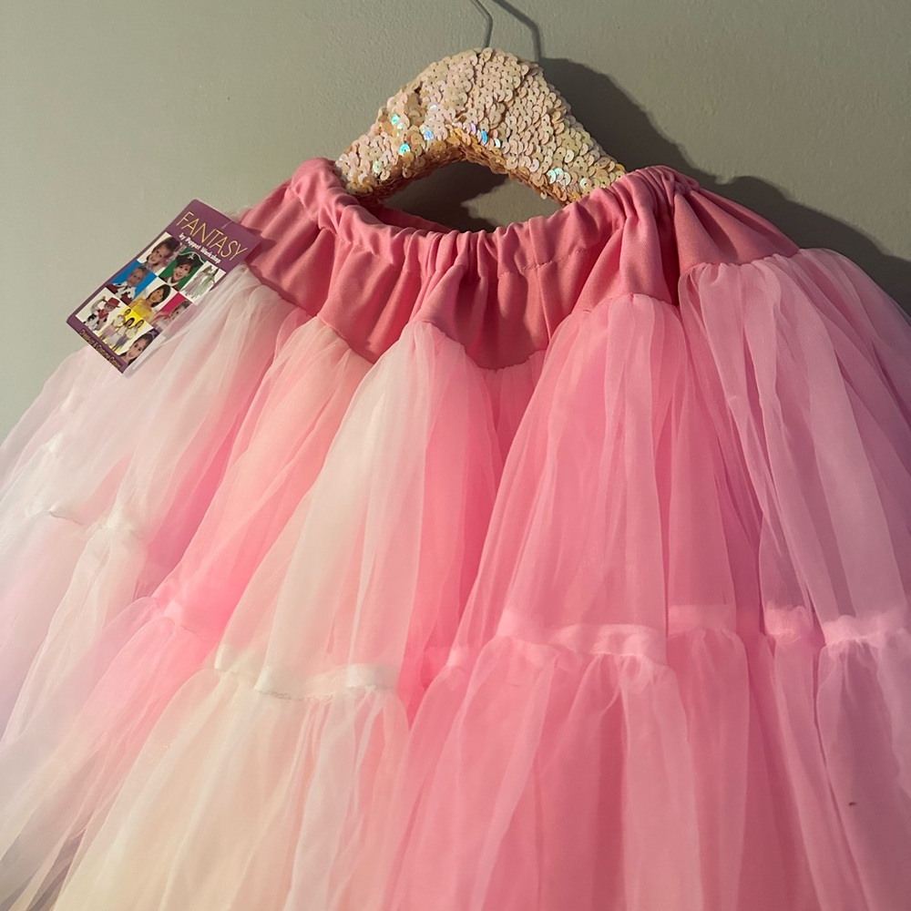Pink and White Ruffled Tutu Skirt - Picture 3 of 7